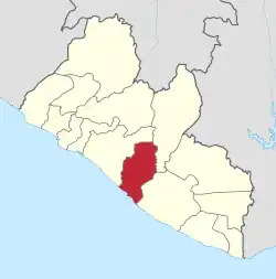 Location in Liberia