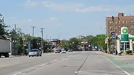 Looking north along Jefferson Avenue