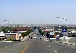 Downtown Riverton, looking east along W. Main Street.