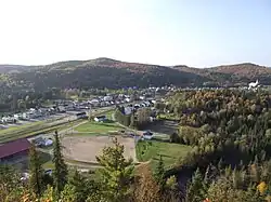 Rivière-à-Pierre as seen from the belvedere