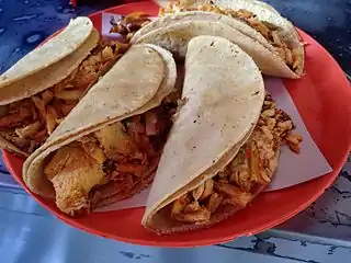 Roast chicken tacos, colonia Condesa, Mexico City