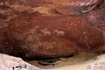 Man riding elephant