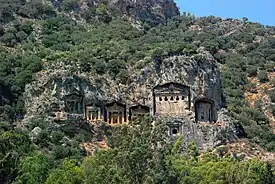 Lycian rock cut tombs of Dalyan