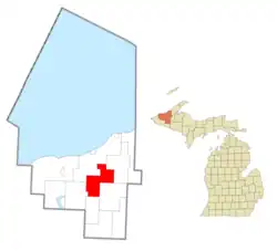 Location within Ontonagon County