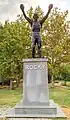 Monument of Rocky Balboa, built in 2007 in Žitište