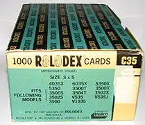 Rolodex cards refill box