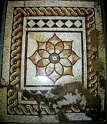 Mosaic corridor panel from Durovernum, now in the Roman Museum.