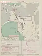 Landing chart for Rongotai Aerodrome in 1954