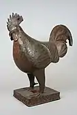 Rooster figure; 18th century; brass; overall: 45.4 cm (177⁄8 in.); Metropolitan Museum of Art