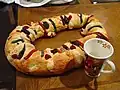 A Mexican rosca de reyes