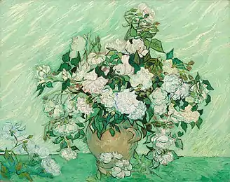 Still Life: Vase with Pink Roses (Van Gogh)May 1890National Gallery of Art, Washington D.C. (F681)