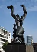 The Destroyed City (De Verwoeste Stad), 1951–53, bronze sculpture in Rotterdam, which is now a registered monument.