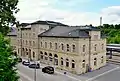 Rottweil station with ThyssenKrupp Test Tower in the background