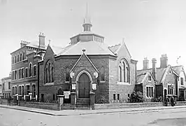 The former Rotunda in Aldershot in Hampshire, opened as a Primitive Methodist chapel in 1876 and demolished in the 1980s