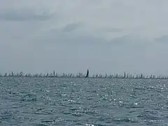 Some of the 1700 boats in the 2010 Round the Island Race.