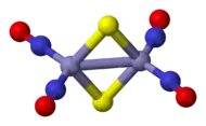 The anion in Roussin's red salt, [Fe2S2(NO)4]2−.