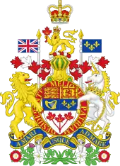 A non-official rendition made by a non-herald. For the official version made by a Canadian herald and issued by the Canadian Heraldic Authority see Coat of arms of Canada