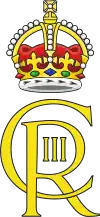 A logo with "CR III" and a crown (coloured)