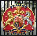 Decorative emblems of state are also fixed on gates to public buildings, old Royal Melbourne Mint