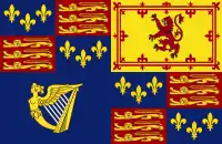 First command Flag of the Lord Admiral of England (1603–1625) under James VI and I when on board a ship.