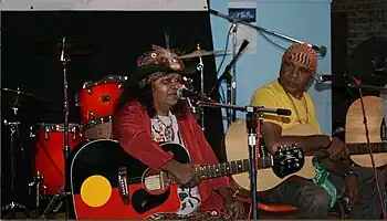 Ruby Hunter (left) with partner Archie Roach at the 2009 Tamworth Country Music Festival