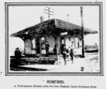 1903 very small railroad station with people outside