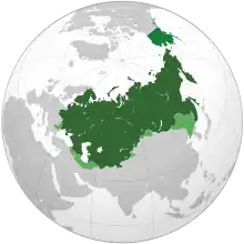 Russian Empire in 1914      Lost in 1856–1914     Spheres of influence      Protectorates