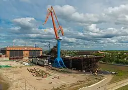 Admiral Nakhimov undergoing modernization, 2016.