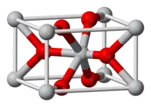 3D model of chromium(II) chloride, green atom is chloride