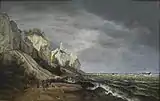 Chalk cliff on Møn by Frederik Hansen Sødring (1831)