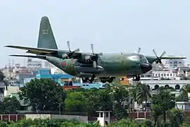 Lockheed C-130B military transport aircraft of Bangladesh Air Force