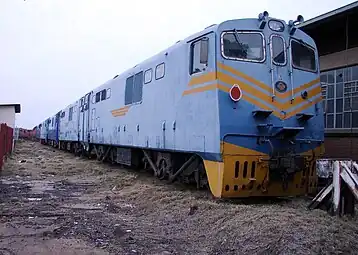 All five Class 12E locomotives, no. 12-001 front, Koedoespoort, 2 October 2009