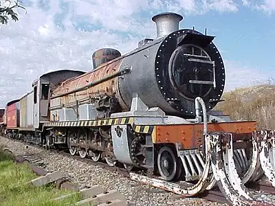 Reboilered Class 3BR, ex SAR no. 1485, as Free State Saaiplaas Gold Mine no. 1, Odendaalsrus, 29 May 2005