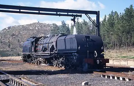 No. 4023 taking water at Camfer on the Montagu Pass, 2002