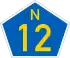 National route N12 shield