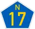 National route N17 shield