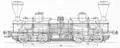 The "Seraing“ locomotive from an 1851 locomotive design. Note the similarity to a double Fairlie locomotive