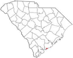 Location of Kiawah Island in South Carolina