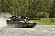 A Leclerc tank during manoeuvres