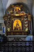 The right retable of the cathedral dedicated to the Our Lady of the Most Holy Rosary