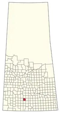 Location of the RM of Shamrock No. 134 in Saskatchewan