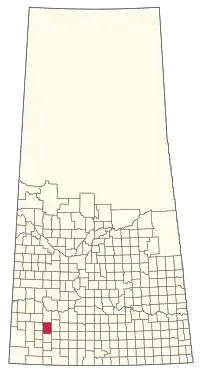 Location of the RM of Webb No. 138 in Saskatchewan