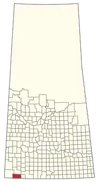 Location of the RM of Frontier No. 19 in Saskatchewan