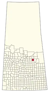 Location of the RM of Tisdale No. 427 in Saskatchewan