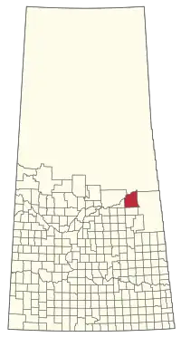 Location of the RM of Moose Range No. 486 in Saskatchewan