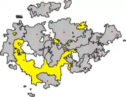 Territories of Saxe-Meiningen within the Ernestine duchies after 1826