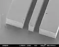 A 517 µm tall copper coplanar waveguide.