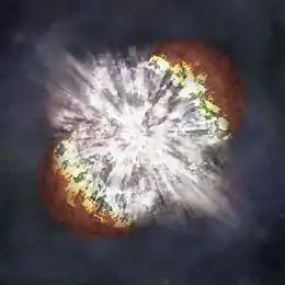 NASA artist's impression of the explosion of SN 2006gy