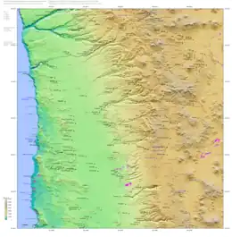 Pisagua and Iquique region (19°S to 21°S)