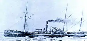 SS Pacific, from a drawing commissioned early in its career.